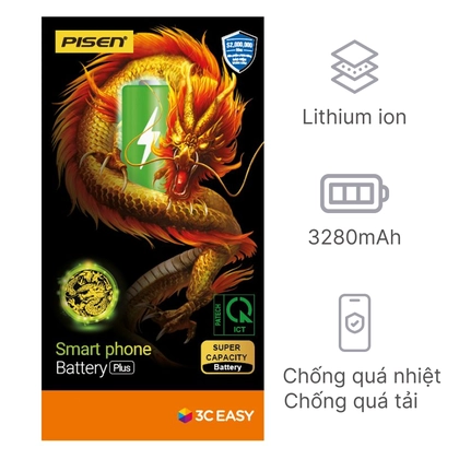 pin iPhone 8 Plus dung lượng siêu cao chính hãng Pisen 2