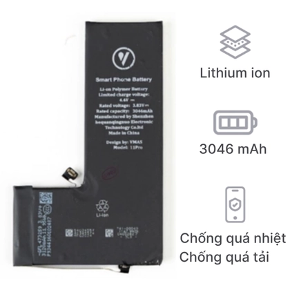 pin iPhone 11 Pro chính hãng Vmas 3