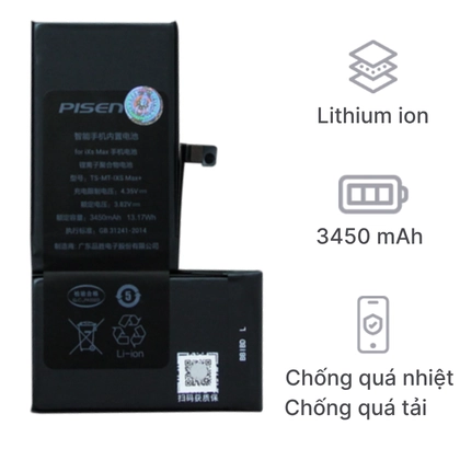 pin iPhone XS Max dung lượng cao chính hãng Pisen 3