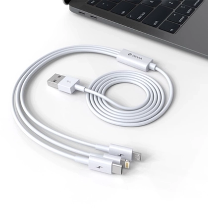 Cáp Devia Smart Series 3 In 1 (Micro, Type-C, Lightning) 2