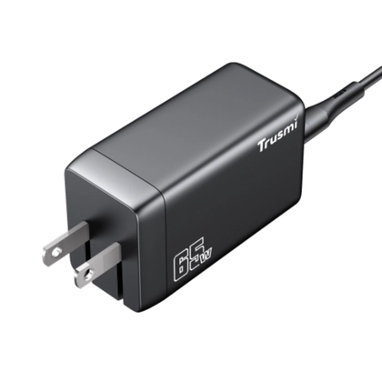 Sạc nhanh Mini Trusmi PD 65w Gan 1A+2C kèm cáp Type-C to Type-C 60w (US) CH05 3