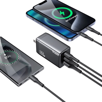 Sạc nhanh Mini Trusmi PD 65w Gan 1A+2C kèm cáp Type-C to Type-C 60w (US) CH05 4