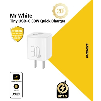 Sạc Pisen Quick - Mr White Tiny USB-C 30w 2