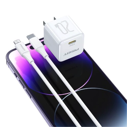 Sạc Pisen Quick PD 20W Pudding kèm cáp Type-C 2m 2