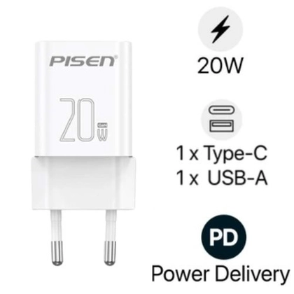 Sạc Pisen Quick - Vivid 20W 1C1A Gan EU CL 1200 1