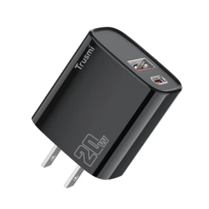Sạc Trusmi cổng 1A1C PD 20w kèm cáp Type-C to Type-C 60w (US) CH11 3