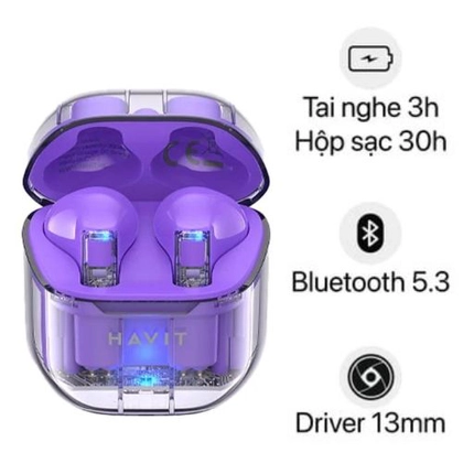 Tai nghe không dây Havit TW946 - Tím