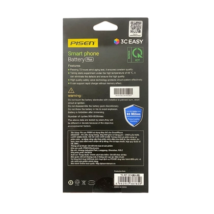 pin iPhone 15 dung lượng siêu cao chính hãng Pisen 9