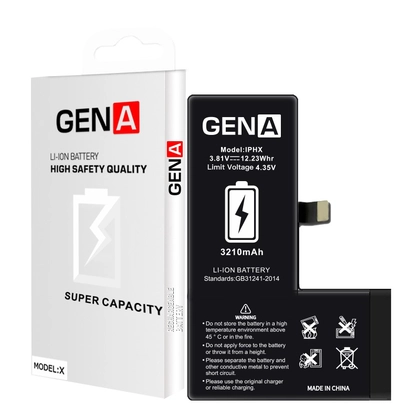 pin iPhone X dung lượng siêu cao chính hãng GENA 6