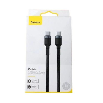 Cáp sạc nhanh Baseus Cafule PD 2.0 100W Type-C to Type-C (20V 5A) 2M 3