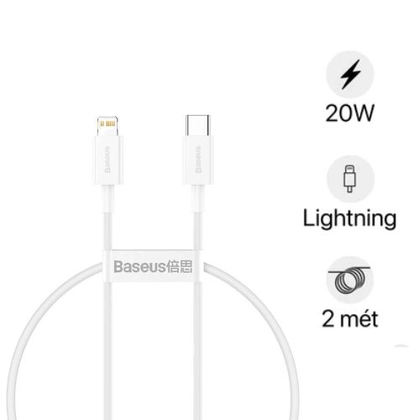 Cáp Baseus Superior Series Type C to Lightning PD 20W 2M 1