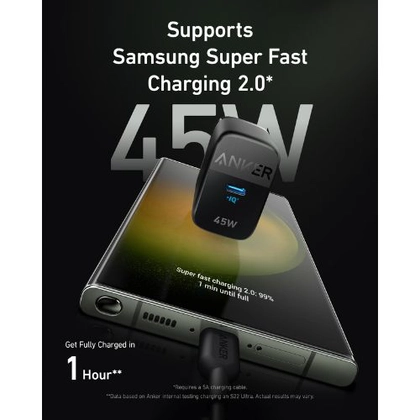 Củ sạc Anker USB-C 313 Powerport 45W GAN A2643 2