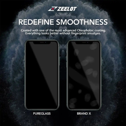 Dán cường lực iPhone 11 Zeelot Privacy chống nhìn trộm Full cap cấp (lưới chống bụi loa) 3