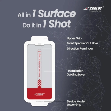 Dán cường lực iPhone 14 Plus/ 13 Pro Max Zeelot Solidsleek Full cao cấp 3
