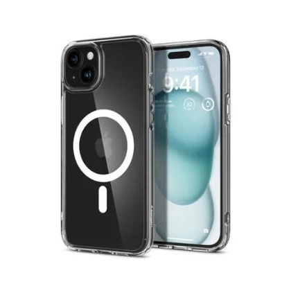 Ốp lưng iPhone 15 Spigen Crystal Hybrid with Magsafe 2