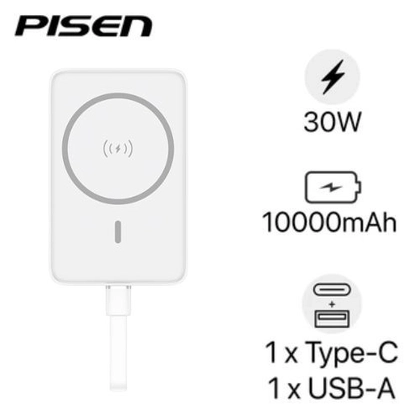 Pin dự phòng Pisen Quick Powermag 30W 10.000mah D113 ( kèm cáp Type-C ) 1