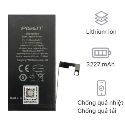 pin iPhone 13 chính hãng Pisen 3