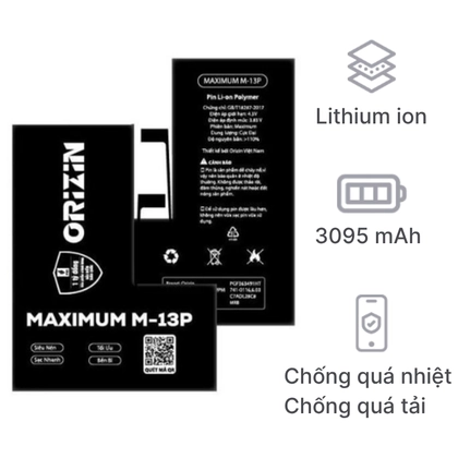 pin iPhone 13 Pro dung lượng cực đại chính hãng Orizin 1