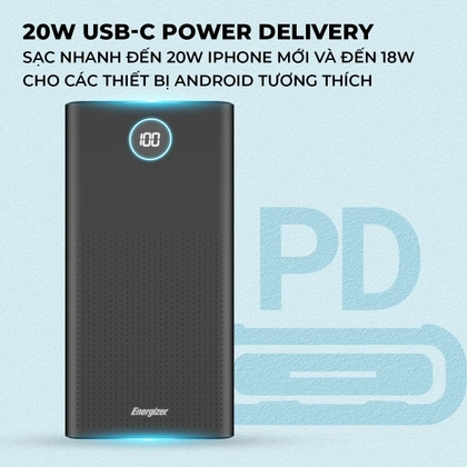 Pin sạc dự phòng Energizer 30,000mAh 3.7V Li-Polymer - UE30016PQBK 5