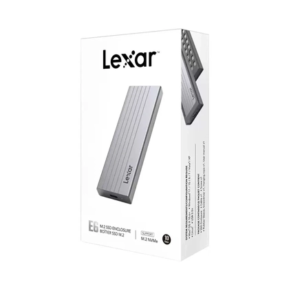 Hộp đựng ổ cứng SSD Lexar E6 M2 PCIe NVMe USB C Bạc 2