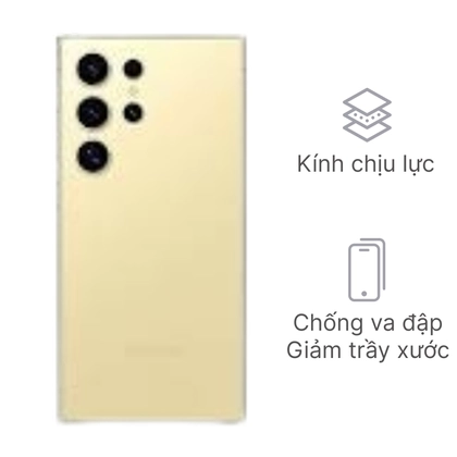 kính lưng Samsung Galaxy S22 Ultra chính hãng Safety - Vàng đồng 1