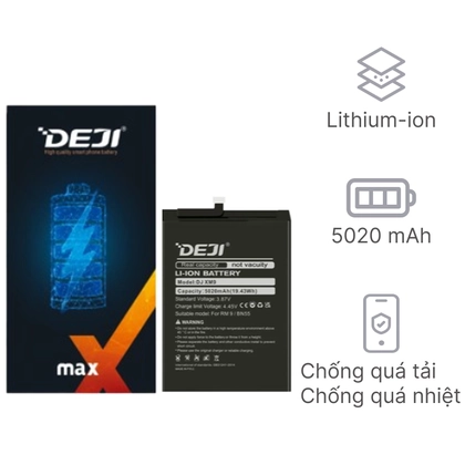 pin Xiaomi Redmi Note 9 Pro chính hãng Deji 1