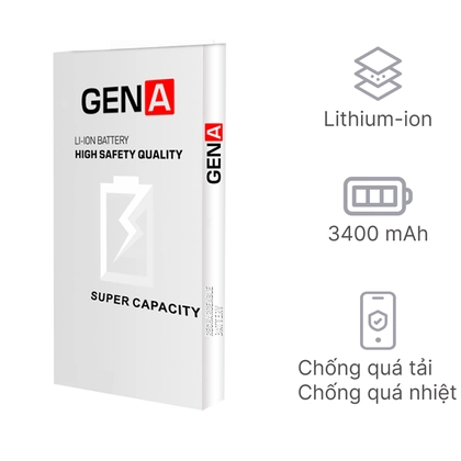 pin iPhone 15 Pro dung lượng siêu cao chính hãng GENA 2