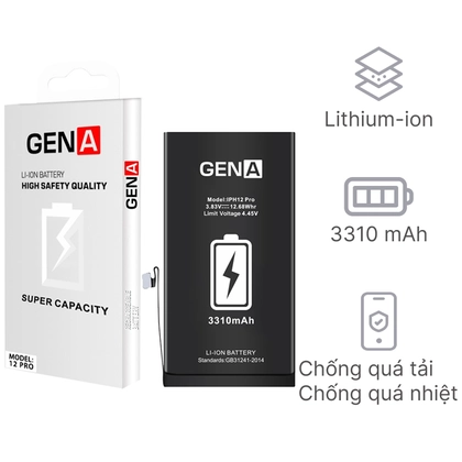 pin iPhone 12 Pro dung lượng siêu cao chính hãng GENA 1