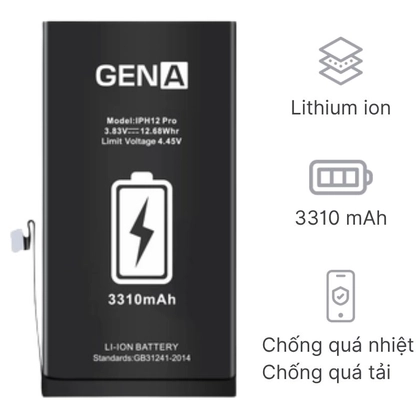 pin iPhone 12 dung lượng siêu cao chính hãng GENA 3