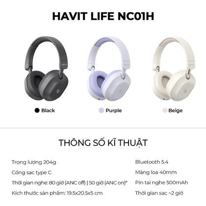 Tai nghe Bluetooth chụp tai Havit H668BT - Vàng