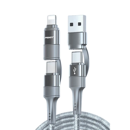 Cáp PISEN Quick 4-in-1 (USB-A, Type-C To Type-C, Lightning) 1.2m 2