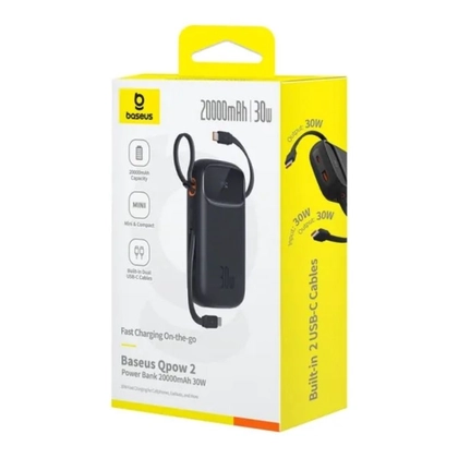 Pin sạc dự phòng Baseus Qpow2 màn hình số 20.000mAh 30W kèm 2 cáp type C 4