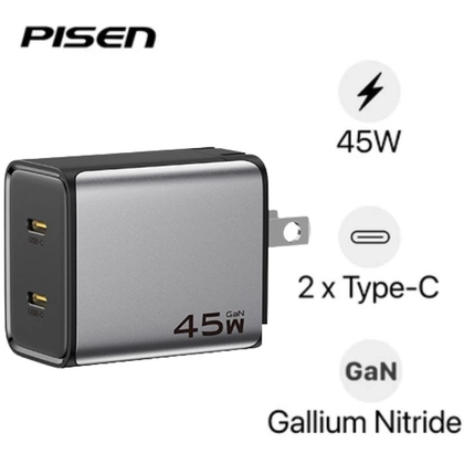 Sạc Pisen Bolt Utility 45W 2C Gan Fast 1