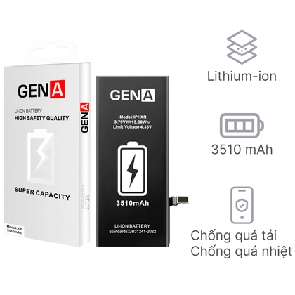 pin iPhone XR dung lượng siêu cao chính hãng GENA 1