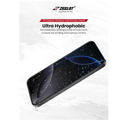 Dán kính cường lực màn hình Apple iPhone 17 Pro Zeelot Solidsleek Ultra HD Full Cao Cấp 7