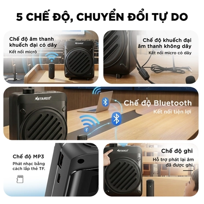 Loa trợ giảng không dây StarGO CPS-01 (kèm 1 micro) - Đen