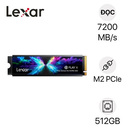Ổ cứng SSD Lexar PLAYX M2 2280 PCIE GEN 4x4 NVME 512G 1