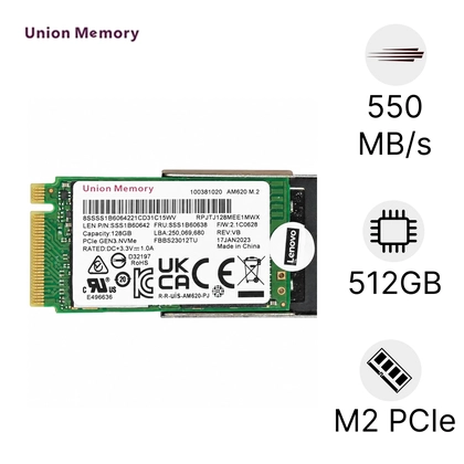 Ổ cứng SSD Union Memory M2 NVMe PCIe 2242 Gen 3 512GB cũ đẹp 1