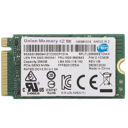 Ổ cứng SSD Union Memory M2 NVMe PCIe 2242 Gen 3 512GB cũ đẹp 2