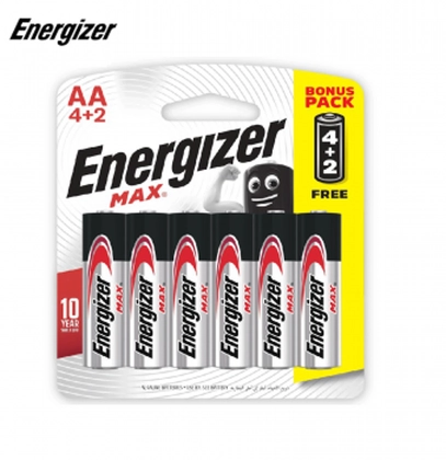 Pin tiểu Energizer Max AA (4+2 viên/vỉ) E91 BP4+2 1