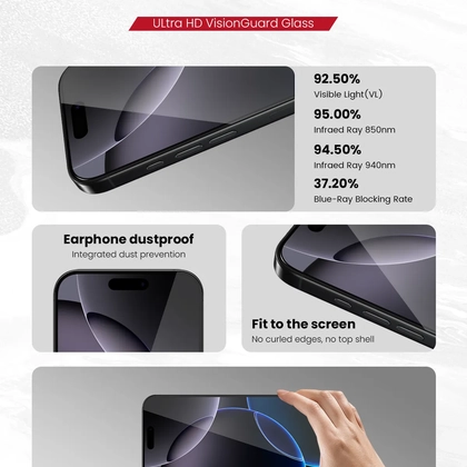 Dán kính cường lực màn hình iPhone 18 Pro Zeelot chống nhìn trộm Solidsleek Full Viền Đen Cao Cấp 3