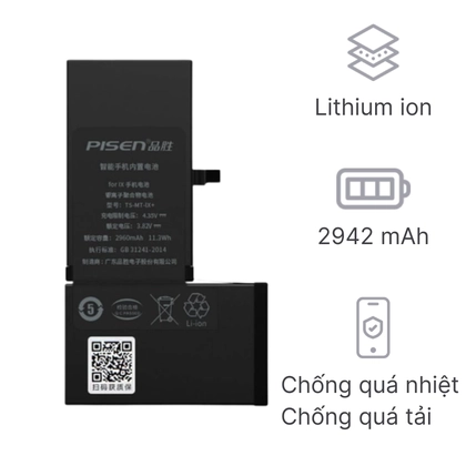 pin iPhone XR chính hãng Pisen 3