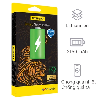 pin iPhone 6s dung lượng cao chính hãng Pisen 2