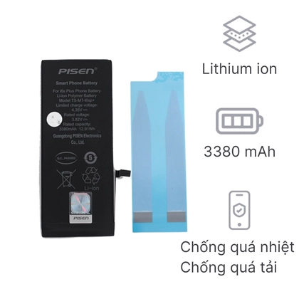pin iPhone 6s Plus dung lượng cao chính hãng Pisen 3