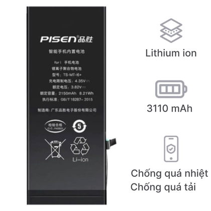 pin iPhone 11 chính hãng Pisen 3