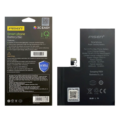 pin iPhone 13 Pro Max dung lượng siêu cao chính hãng Pisen 8