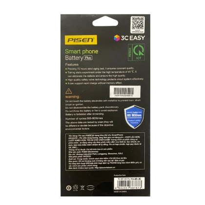 pin iPhone 15 Pro Max dung lượng siêu cao chính hãng Pisen 8