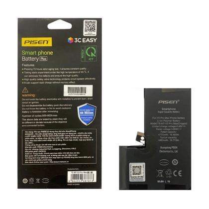 pin iPhone 15 Pro Max dung lượng siêu cao chính hãng Pisen 6