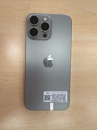 iPhone 16 Pro Max 512GB - Cũ đẹp - Titan tự nhiên - 3CG6R6 - 3