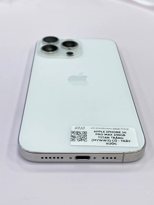 iPhone 16 Pro Max 256GB - Cũ trầy xước- Titan trắng - PJQ7PG - 7